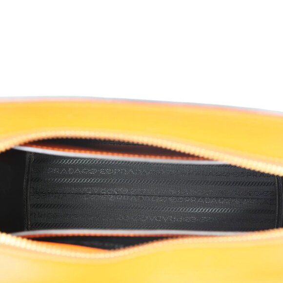 Prada  Esplanade Saffiano Vernice Leather Crossbody Bag Orange - Picture 13 of 15